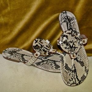 TORY BURCH - worn once - Snake Skin Miller Sandals